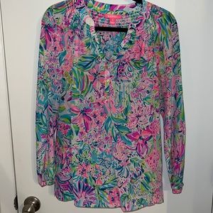 VGUC Elsa silk top by Lilly Pulitzer